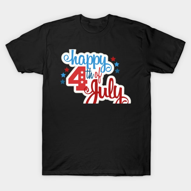 4th of july Independence Day T-Shirt by gold package